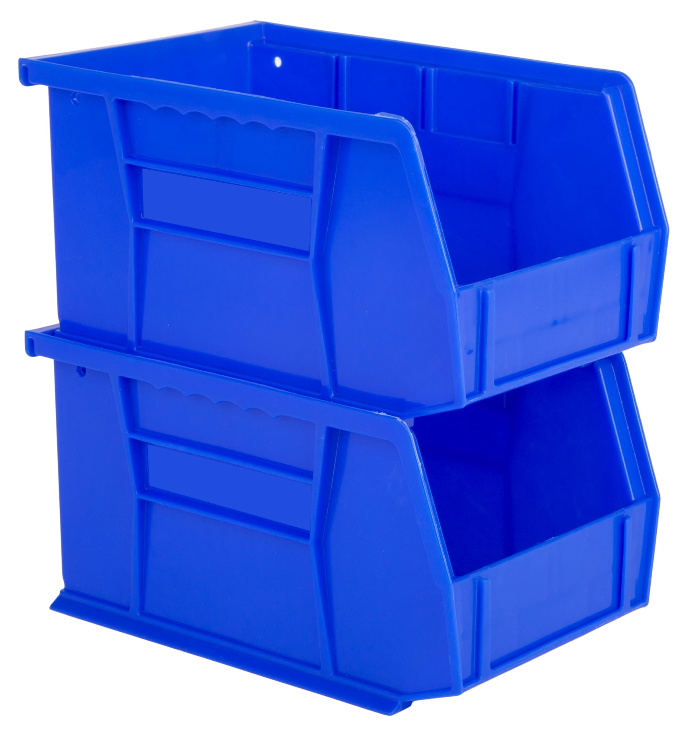 Hudson Exchange 9-1/2'' X 6'' X 5'' Plastic Stackable Storage Bin And Hanging Container (Blue)