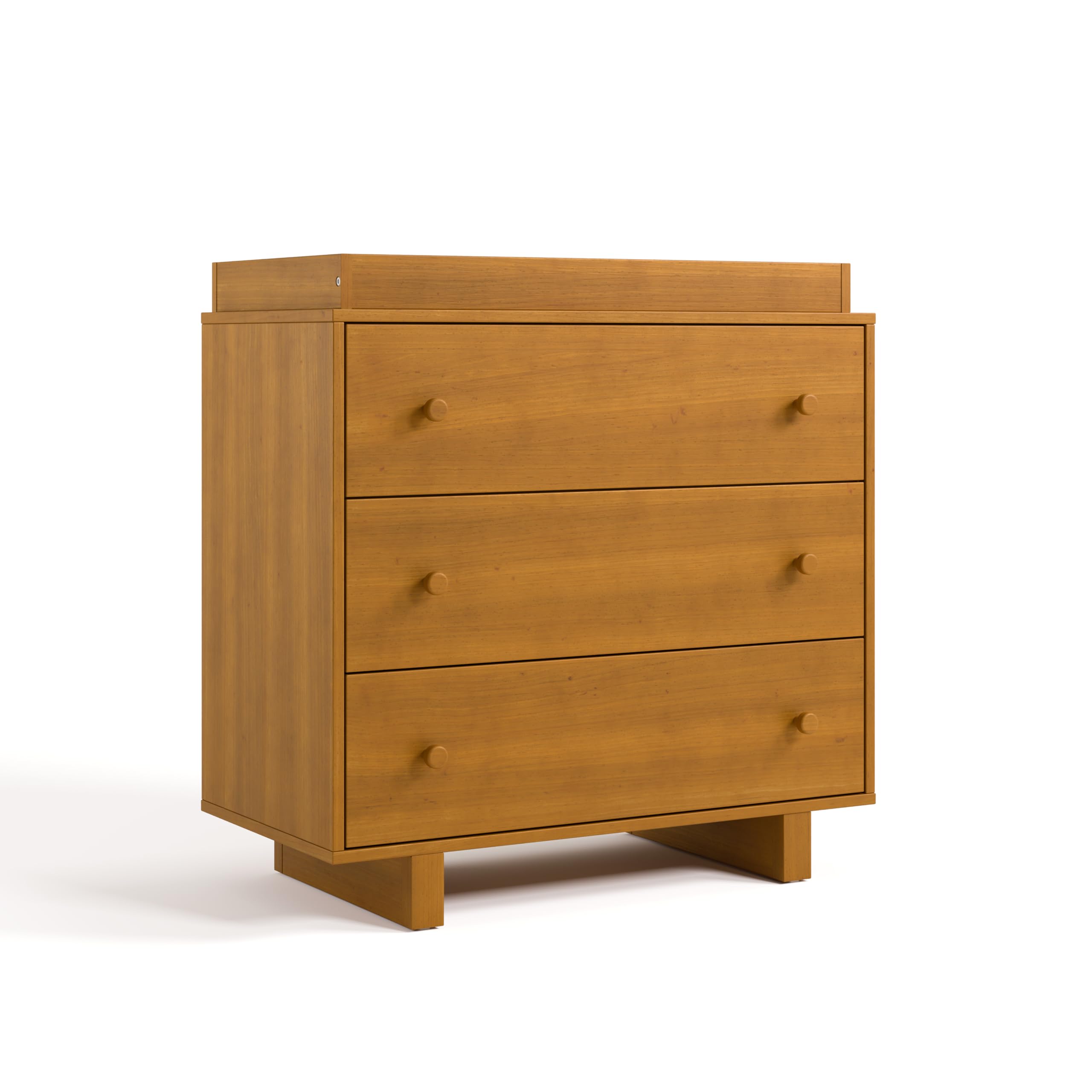 Storkcraft Texas 3 Drawer Chest with Removable Changing Table Topper (Almond) - GREENGUARD Gold Certified Baby Dresser, Interloc