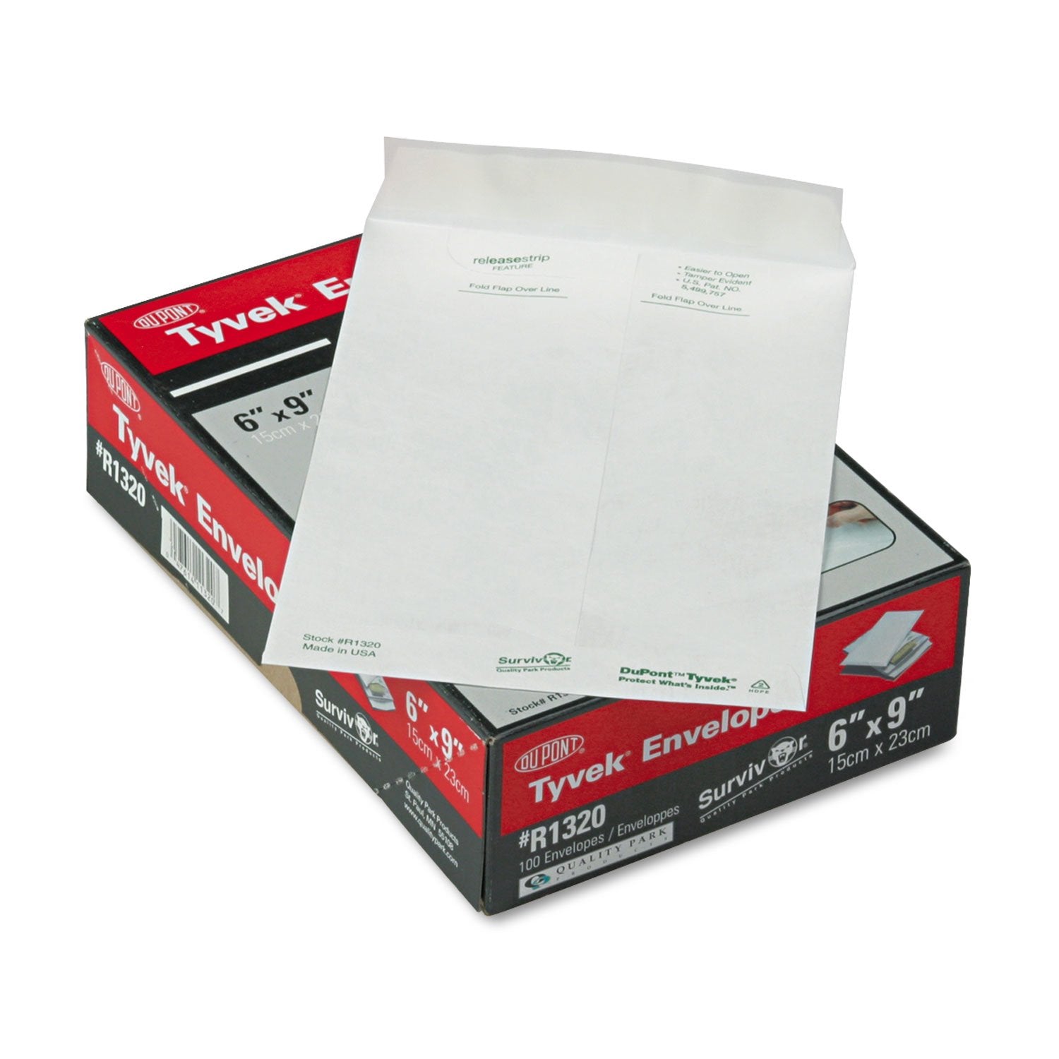 Quality Park Survivor Shipping Envelopes, 6' X 9', Made With Strong, Lightweight Dupont Tyvek Material, Flap-Stik Peel And Sea