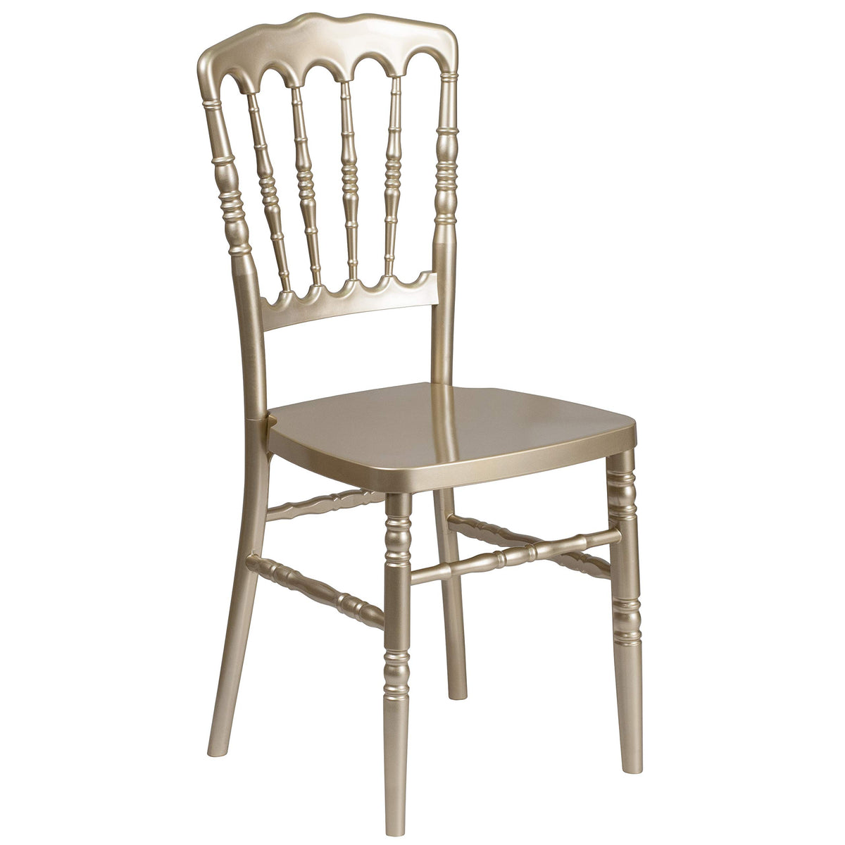 Flash Furniture HERCULES Series Gold Resin Stacking Napoleon Chair