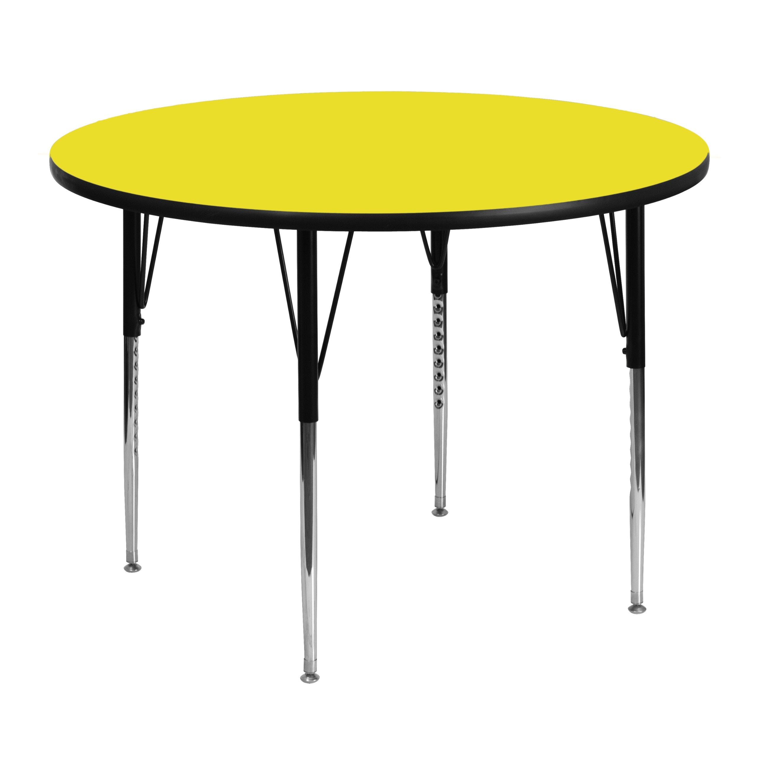 Flash Furniture 48 RND Yell Activity Table, 48&quot;W x 48&quot;D x 30.25&quot;H, Yellow