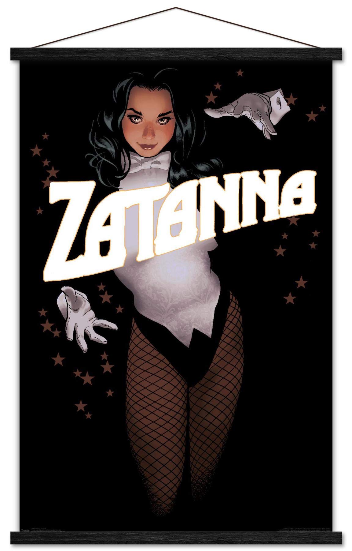 Trends International DC Comics - Zantanna - Alex Ross Portrait Wall Poster, 22.375 x 34, Print and Black Hanger Bundle