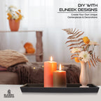 Black Wood Tray - Vanity, Bathroom Toilet Tank Tray, Countertop Organizer, Perfume Or Jewelry Storage, Candles Or Diy Decor Proj