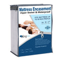 Zippered Queen Size Mattress Protector 6 Sided Complete Cover (Fits 11-15 In Deep Pocket) Waterproof Full Coverage Mattress Enca