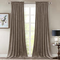 Stangh Taupe Curtains 90 Inches Long, Super Soft Velvet Room Darkening Window Treatment Noise Reducing Door Panels For Patio Bed
