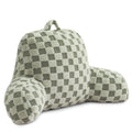 Holawakaka Checkered Reading Pillow With Arms, Adults Backrest Reading & Rest Pillows For Sitting Up In Bed, Bed Rest, Lounging,