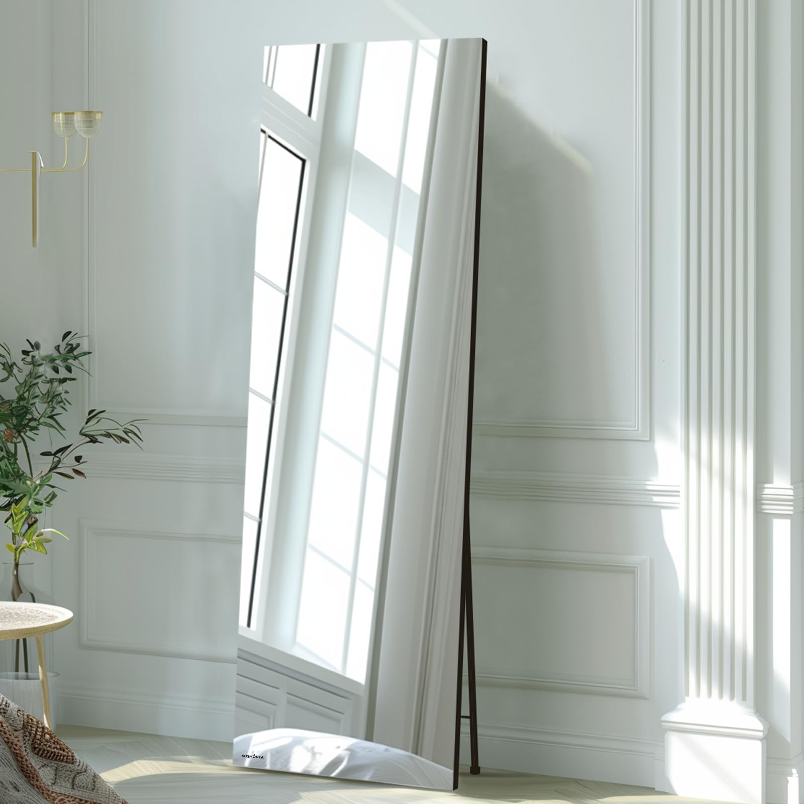 Kosmonia 58x18 Frameless Full Length Silver Mirror w/Distortion Free, HD Reflection &Anti Desilvering, Tempered Glass &Shatter P