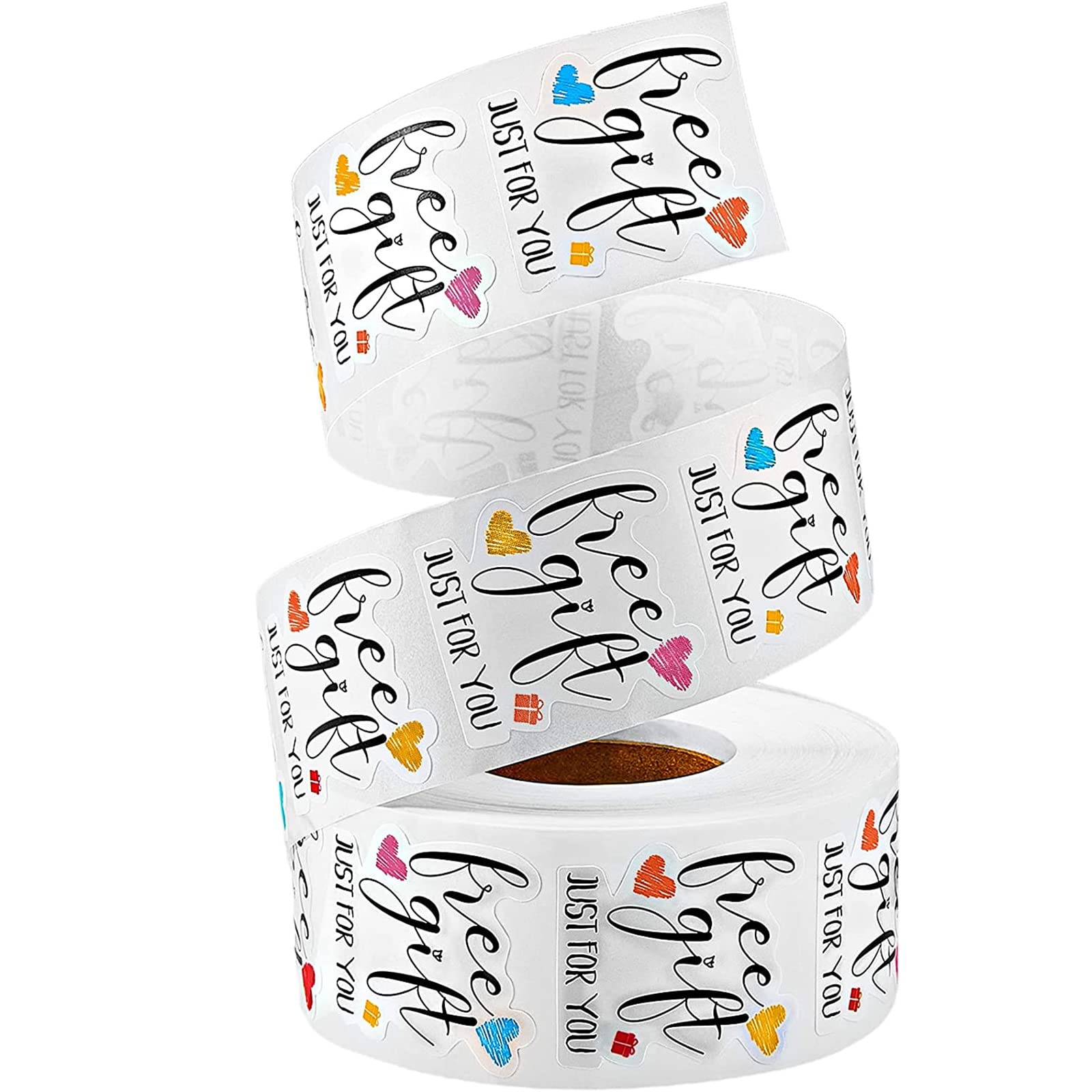 1000 Pieces Free Labels Stickers Just For You Free Stickers 1 Roll Thank You Irregular Shape Present Label Gift Boutique Small B