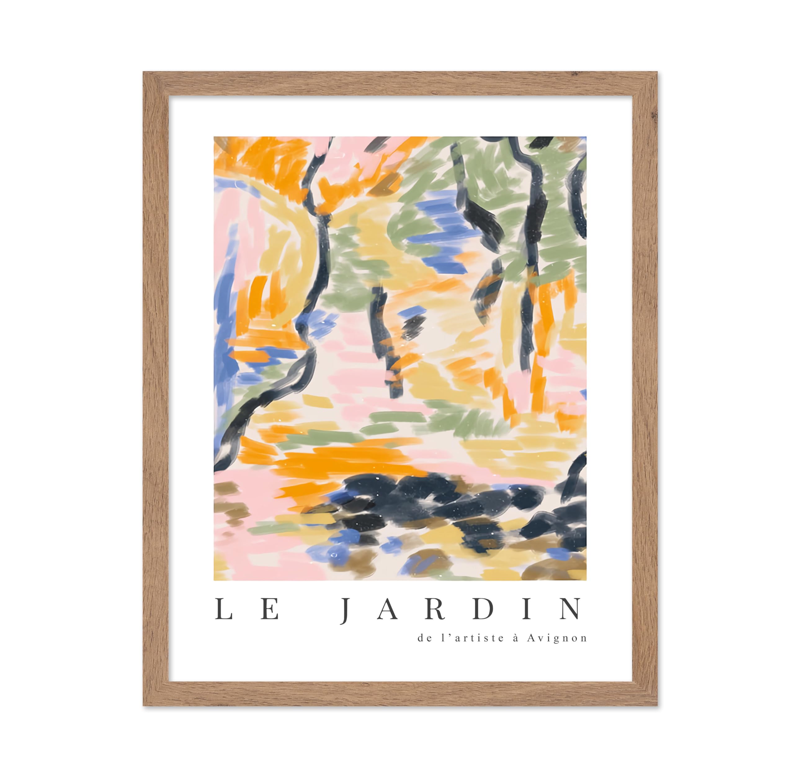 Poster Master Vintage Watercolor Poster - Retro Abstract Print - Le Jardin, Garden, Colorful, Aesthetic, Beautiful - Gift for Ar