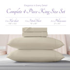 Carressa Linen Luxury Egyptian Cotton King Printed Sheet Set - 600 Thread Count Extra Long Staple 4 Pc Set, Blossom Azure King P