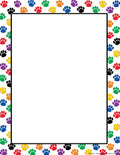 Teacher Created Resources Colorful Paw Prints Computer Paper (4769), Multicolor 8.5 Inches X 11 Inches