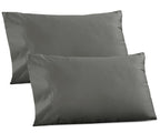 California Design Den 1000 Thread Count, Soft & Smooth, 100% Cotton Sateen Weave, Hotel-Quality, Set Of 2 Classic Style Gray Pillow Case Queen Size Fits Std & Queen Size Pillows