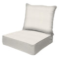 Honeycomb Outdoor Deep Seat, 24' W X 23' D, Textured Solid Bone Outdoor Chair Cushion