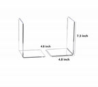 Cy Craft 4 Pieces Bookends,Clear Acrylic Bookends For Shelves,Heavy Duty Book Ends And Desktop Organizer,Book Stopper For Books/