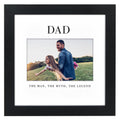 Americanflat Dad Picture Frame with Shatter-Resistant Glass - Use as 8x8 Picture Frame without Mat or 4x6 Frame with 3 Interchan