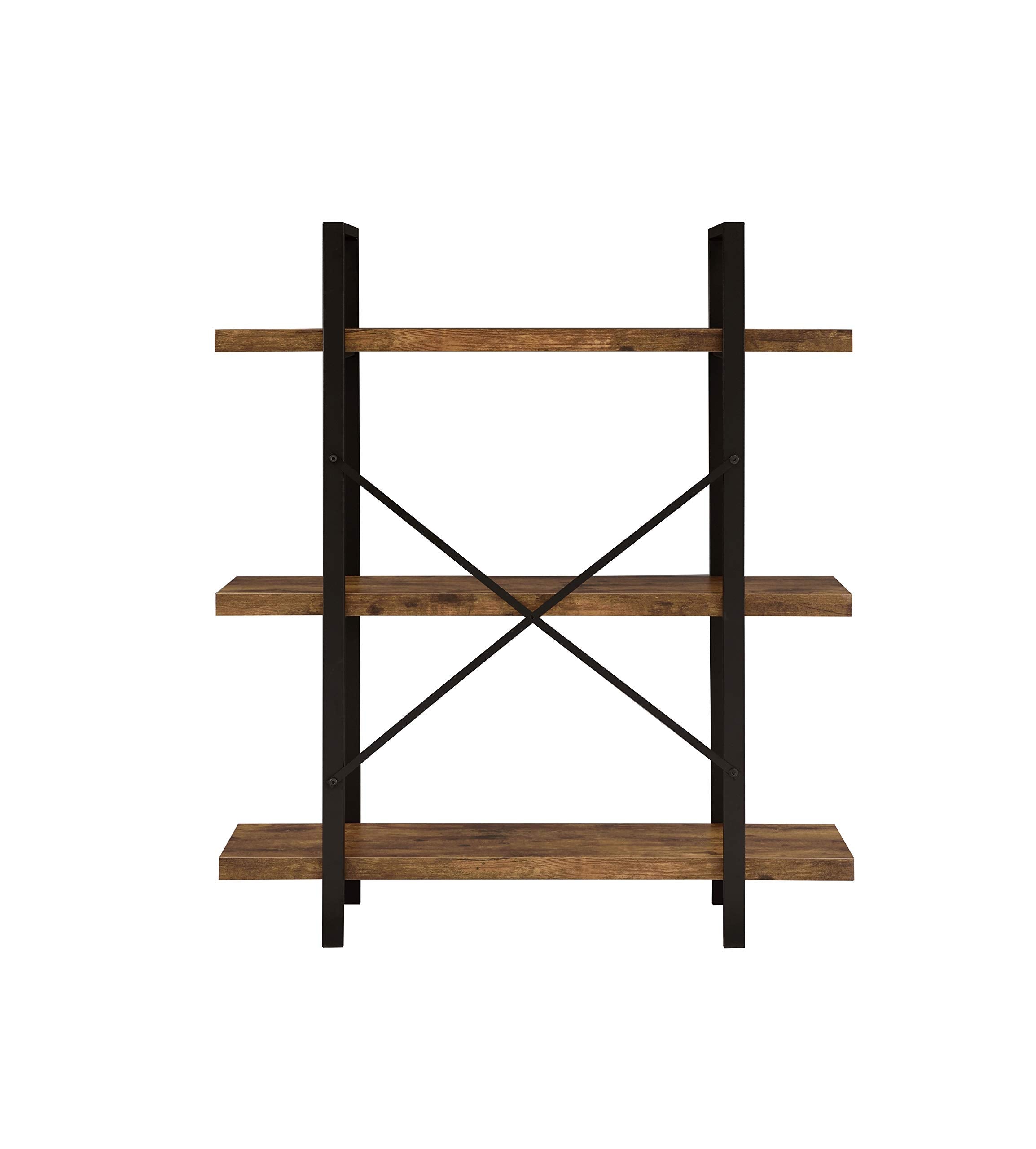 Coaster Furniture Bookcase Antique Nutmeg and Black 805805