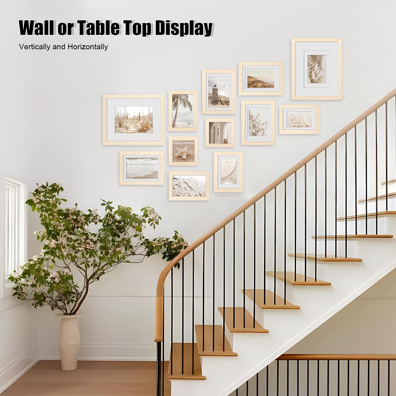 Egofine Picture Frame Set 12 Pack, Picture Frames Collage Wall Decor With Two 8X10, Four 5X7, Four 4X6, Two 4X4 For Wall And Tab