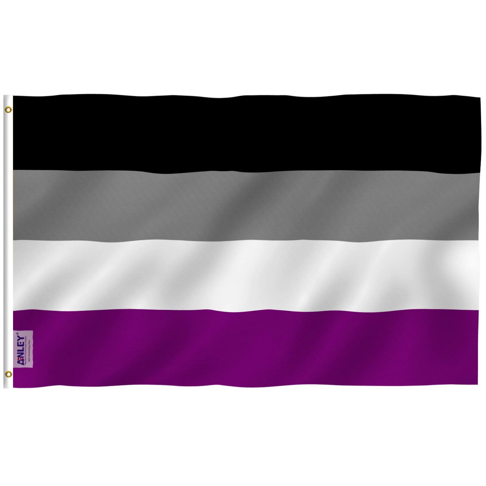 Anley Fly Breeze 3X5 Feet Asexual Pride Flag - Vivid Color And Fade Proof - Canvas Header And Double Stitched - Asexual Pride Fl