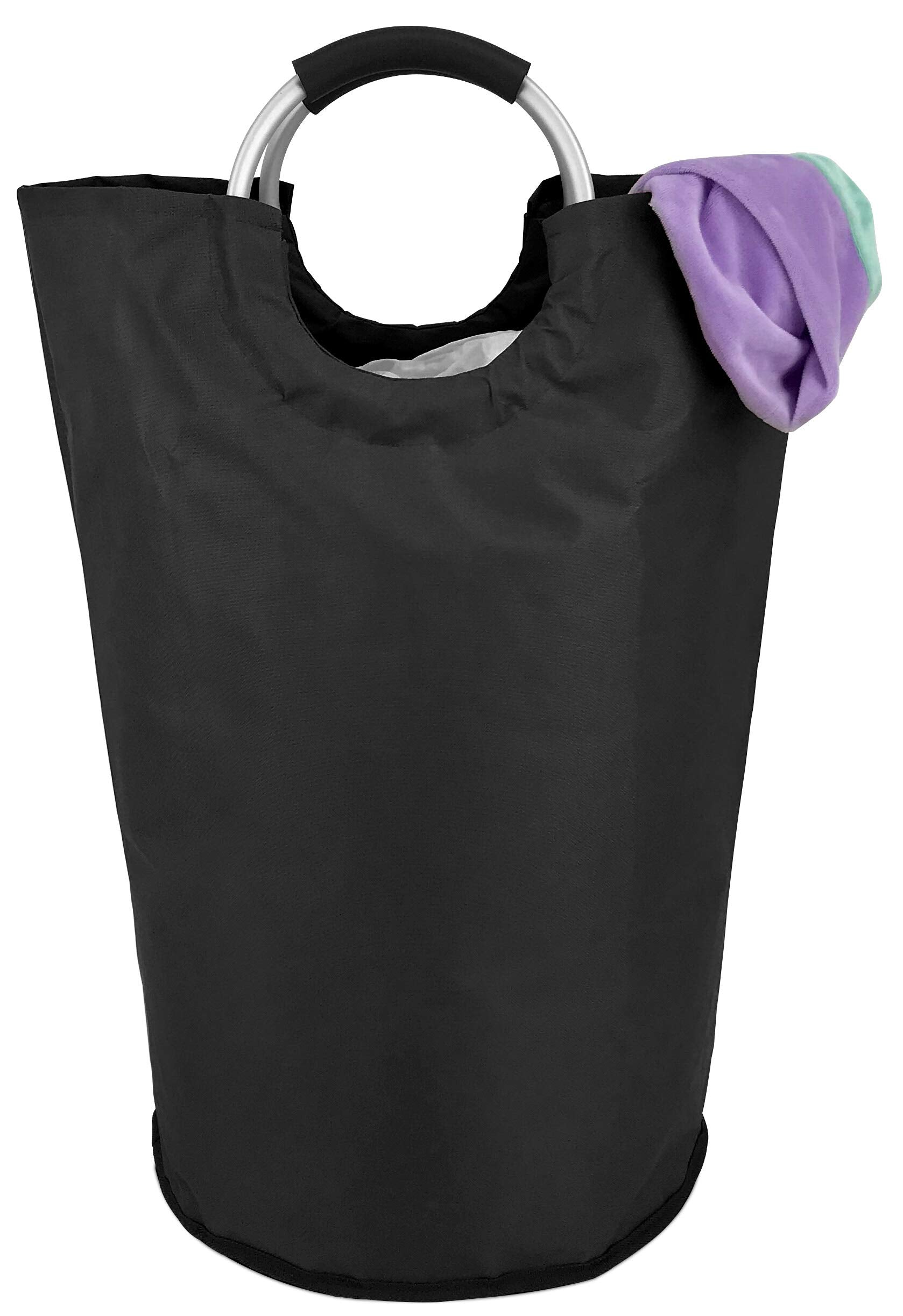 Handy Laundry Bag With Handles - 60L - Collapsible Fabric Laundy Hamper Bag - Laundry Basket For Dorm - Waterproof - Foldable - 