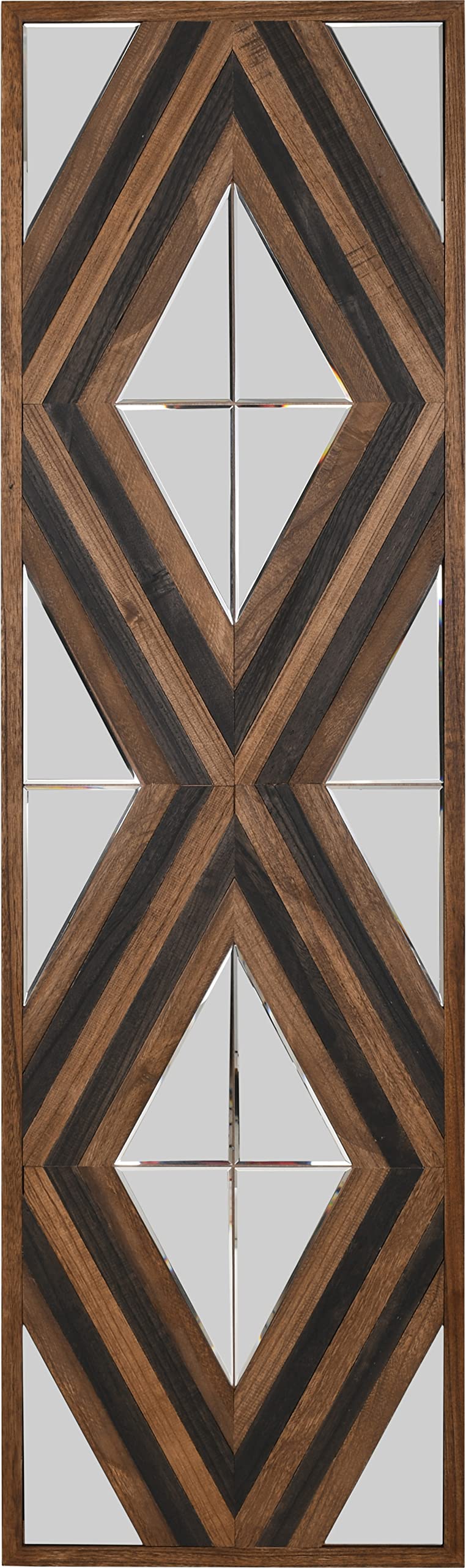 Afd Home Contemporary Aspen Double Diamond Multi Tone 72 Inch Mounted Mirror