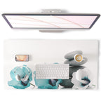 Qiyi Desk Pad, Non-Slip Pu Leather Desk Blotter Protector, Kids Floral Print Waterproof Computer Desk Mat, Thick Home & Office L