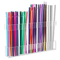 Malldii 9.5    Large Acrylic Straw Holder for Cabinet Door - Reusable Tumbler Straw Organizer Storage, Small Kitchen Accessories