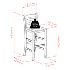 Parkland 3pc High Table with Ladder Back Stools by Winsome Wood