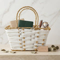 Webmart Pro Handwoven Rope Storage Basket With Handle | Natural Macrame Organizer For Fruits, Vegetables, Grocery, Kitchen Stora