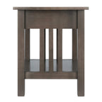 Ergode Wood Stafford End Table | Classic & Contemporary Design | Oyster Gray Finish | Drawer & Shelf | Solid & Composite Wood | 19.9' W x 18.9' D x 22' H (16018-VV) (16018-VV)