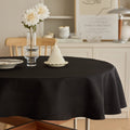 Decorelia Waterproof Farmhouse Round Small Table Cloth For Round Table, Easy Care Wrinkle-Free Fabric Circle Table Cover For Par