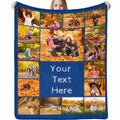 Custom Blanket Personalized Blanket with Photos Text 17 Photos Customized Picture Throw Blanket for Adult Kids Friends for Birth