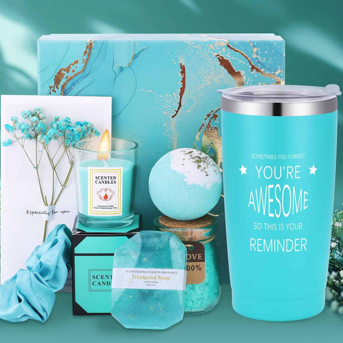 Women Spa Gift Basket Happy Birthday Box Mother Day Best Mama Bonus Mom Co Worker Seniror Adult Christmas Xmas Valentines Funny 
