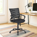 Nilkamal Giza Plus Mid Back Mesh Office Chair|Adjustable Height, Metal Base|Ergonomic Design|Chair For Home, Desk, Study|Black