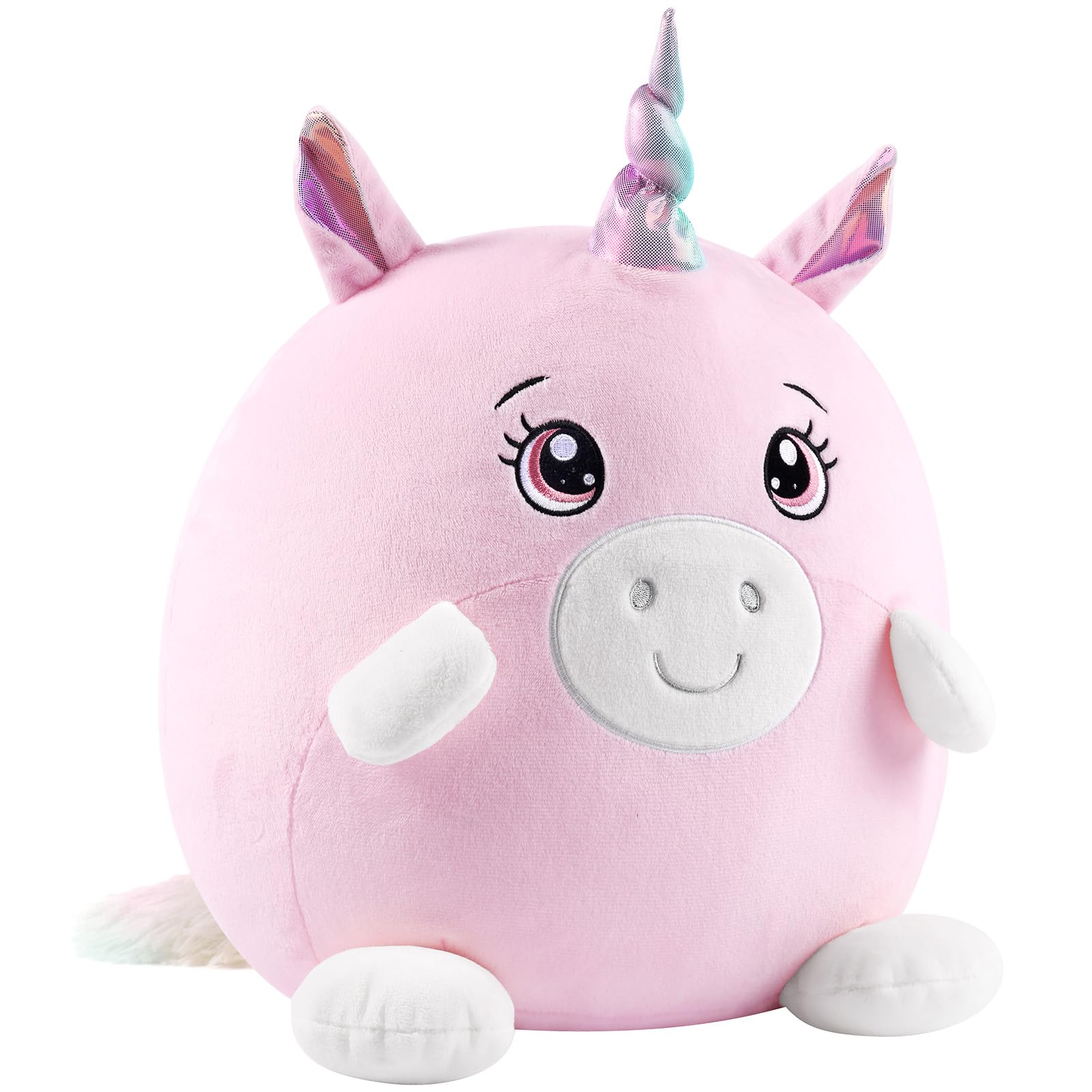 Gagaku 12 Inches Pink Unicorn Plush Pillow Toy,Cute Stuffed Animal Squishy Unicorn Plushie Pillow Huggable Toy, Kawaii Soft Cush