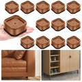 Shouwuhho 12 Pack Furniture Risers Adjustable Bed Risers Heavy Duty Lifts Height 1'', Square Stackable Bed Risers 1, 2 Or 3 Inch