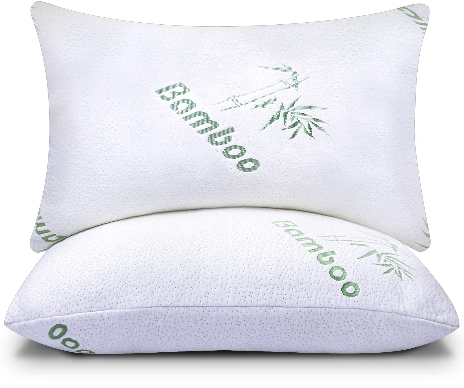 Memory Foam Pillows Queen Size Set Of 2 - Cooling Bed Pillows For Sleeping - Back, Stomach, Side Sleeper Soft, Comfy Cool Shredd