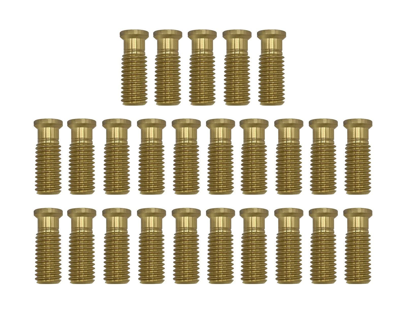 Poolzilla Pool Cover 1-5/16' Extended Brass Screw For Anchor - 25 Pack - Extra Long Universal Fit