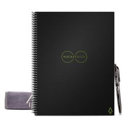 Rocketbook Core Smart Notebook, Medium/College Rule, Black Cover, (16) 11 X 8.5 Sheets