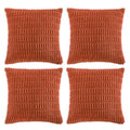 Fancy Homi 4 Packs Boho Burnt Orange Fall Decorative Throw Pillow Covers 18X18 Inch For Couch Bed Sofa, Rustic Modern Farmhouse