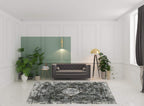 HomeRoots 508938 8 x 11 ft. Charcoal Rust Gray Blue Ivory & Brown Oriental Power Loom Stain Resistant Rectangle Area Rug