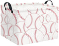 HIYAGON Rectangular Baseball Basket Kids Baby Nursery Storage Basket for Boys Baseball Room Decor Cute Toy Storage Organizer Bin