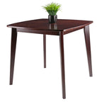 Winsome Wood Pauline 3-Pc Set Table with Chairs, Walnut Finish