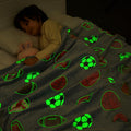 Inhand Glow In The Dark Blanket Soccer Blanket Gift Toys For Boys Girls Teen Soft Cozy Kids Throw Blanket Bedroom Decor,Christma