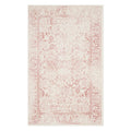 SAFAVIEH Adirondack Collection Area Rug - 6 Round, Ivory & Rose, Oriental Distressed Design, Non-Shedding & Easy Care, Ideal fo