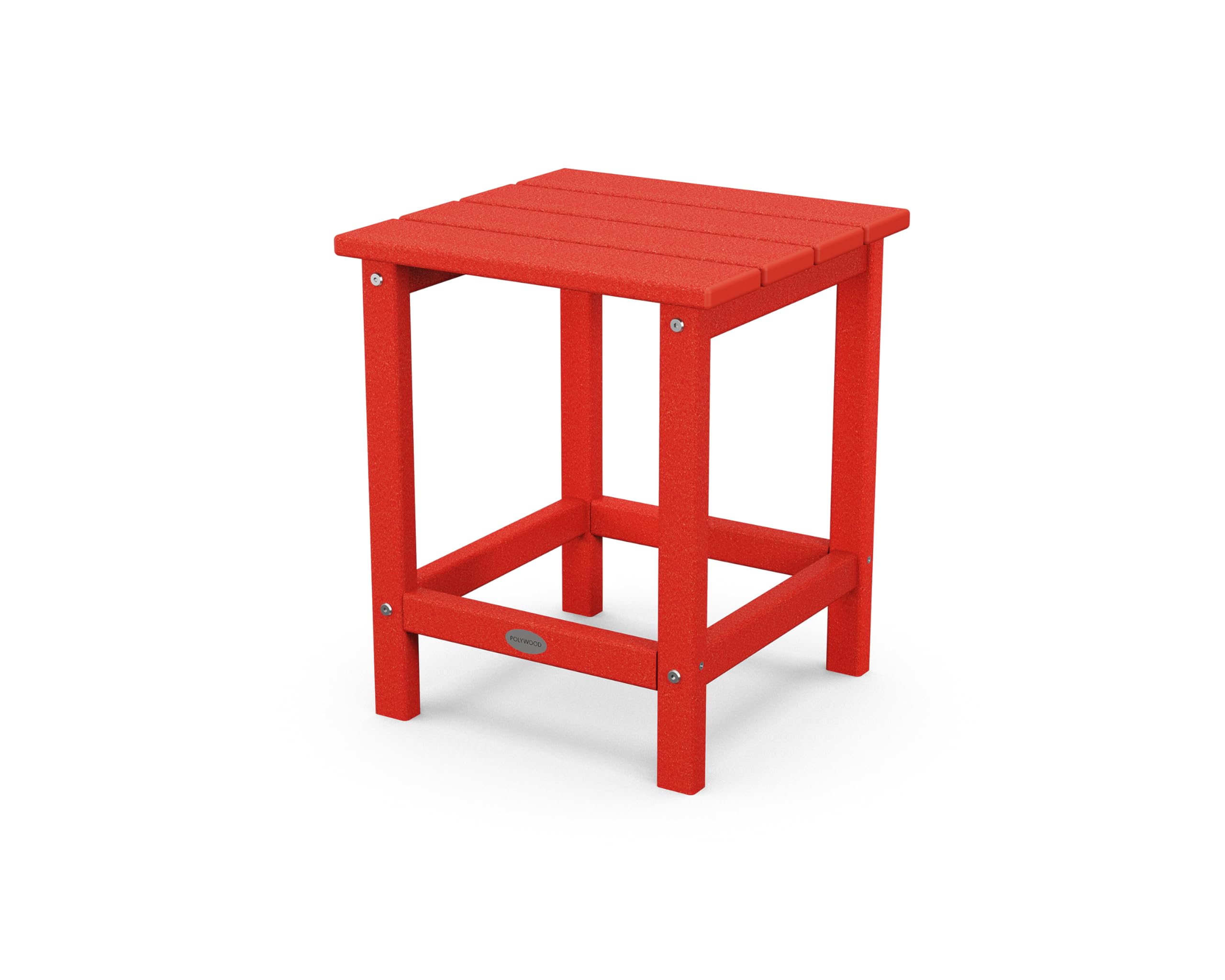 Polywood Long Island 18 Side Table, Sunset Red