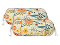 Kuber Industries Floral Print Cotton Bolster Cover Set Of 2, 16X32 (Cream)