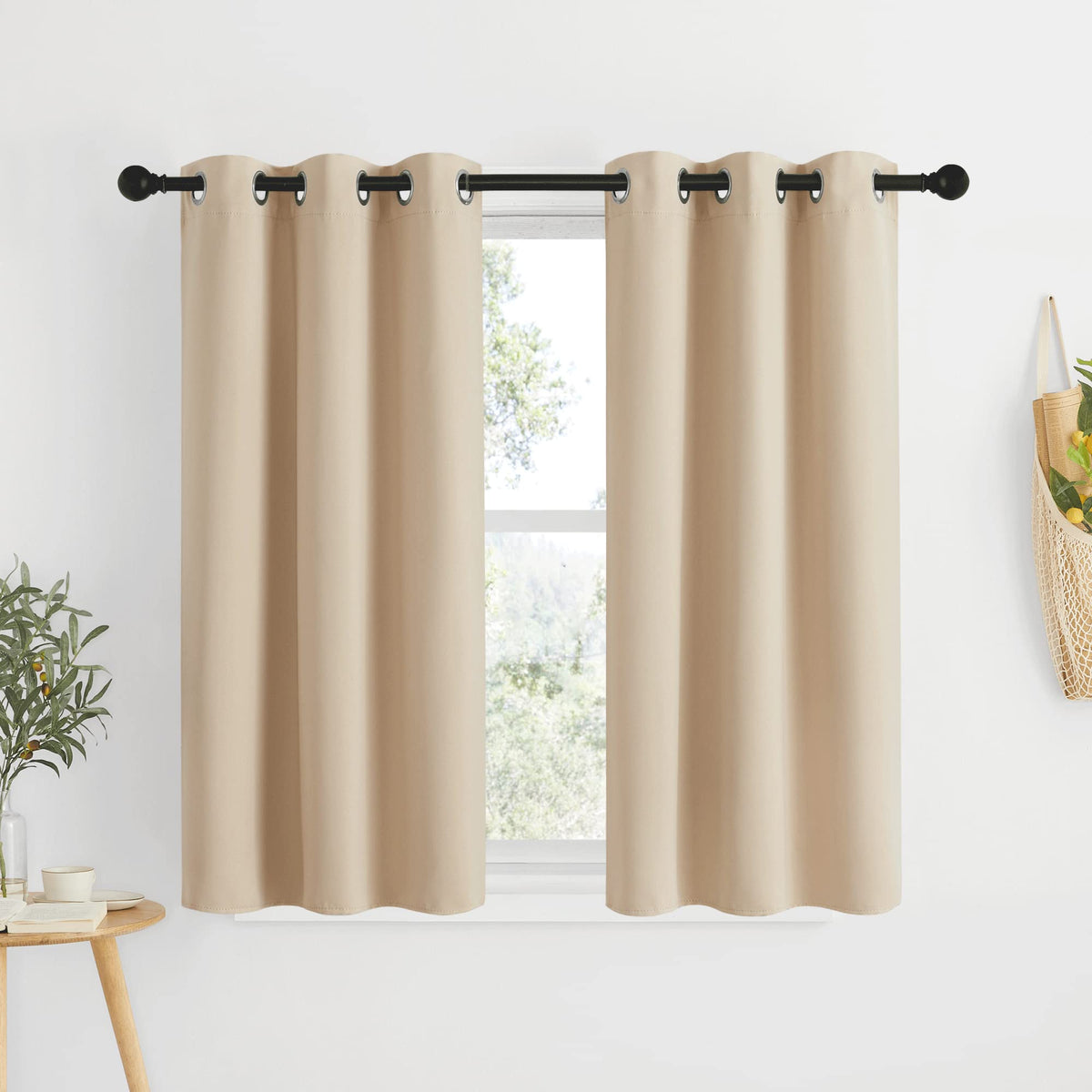 Nicetown Bedroom Blackout Curtains And Drapes - Window Treatment Thermal Insulated Solid Grommet Blackout Draperies For Kitchen/