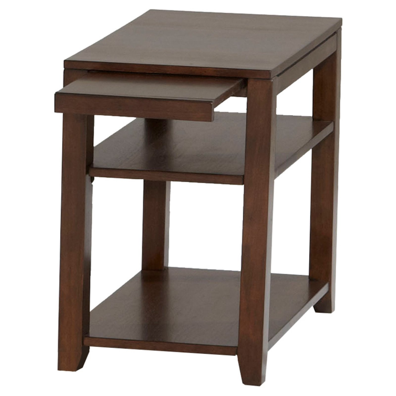 Progressive Furniture Daytona Chairside Table, Regal Walnut