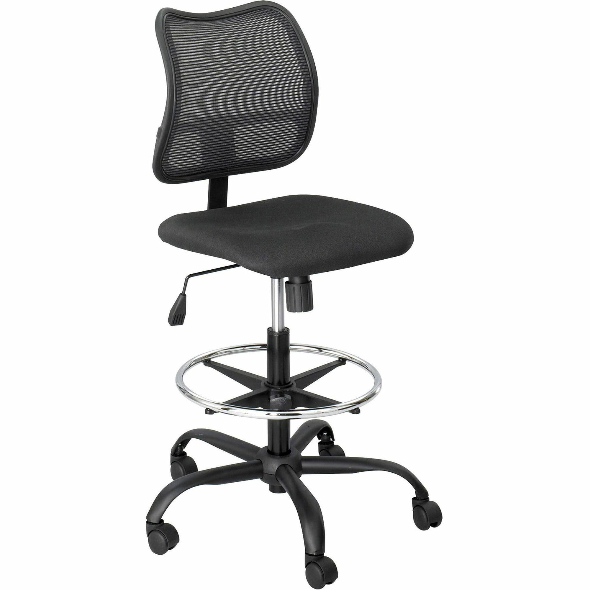 Safco Vue Computer Chair, Heavy Duty Stool, 250 lbs Capacity, Ergonomic Mesh Back, 360 Swivel Seat, 5-Star Base, Black