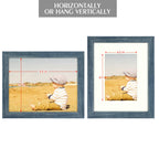 Golden State Art, 8X10 Picture Frames With Mat For 5X7 Or 8X10 Photo, Composite Wood Glass Frame For Wall & Tabletop (Blue, 2 Pa